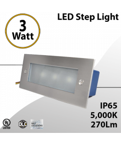 3 Watts - 120V Step Light Enhanced Durability and Versatility