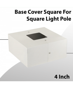 Base Cover Square White For Square Light Pole 4 Inch (sold with poles only)