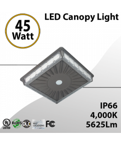 LED Parking Garage Canopy Light 4000K 45W
