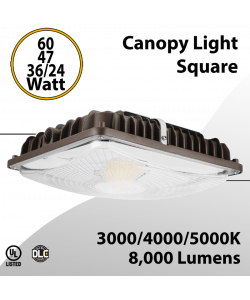 Canopy Light Square 24 to 60W