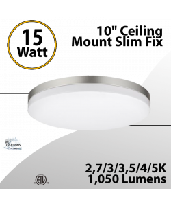 Ceiling Mount Slim Fix 10" 15W CCT Tunable 27-5000K