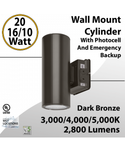 LED Wall Mount Cylinder Light 20/16/10W