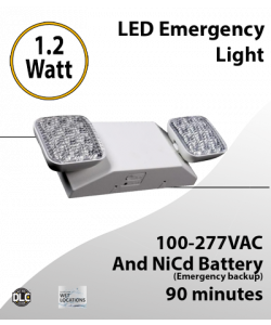 Emergency Light Battery Backup: UL924 Listed, Dual Voltage, 90 Min Operation