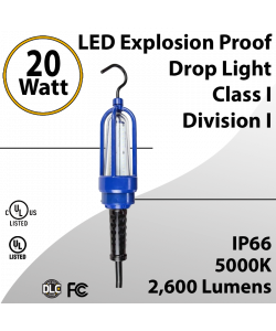 LED Explosion Proof Drop Light 20W 4200Lm Class I Division I (LED)