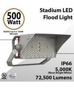 Stadium Lights 500W 72500Lm Rectangular IP66 UL DLC 100-277V