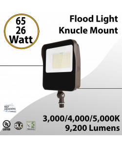 LED Flood Light Knucle Mount 65W-26W 9200Lm 3000K 4000K 5000K