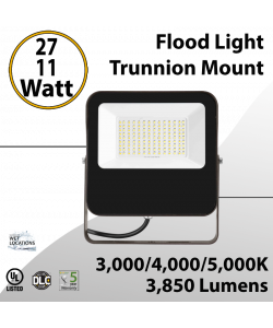 LED Flood Light Trunnion Mount 27W-11W 3850Lm 3000K 4000K 5000K