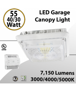 LED Garage Light 55/40/30W Tunable 30/40/50K 7150