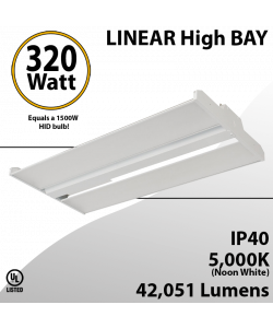 High Bay Led Light 4Ft. 320W 42051 Lumens 5000K UL DLC