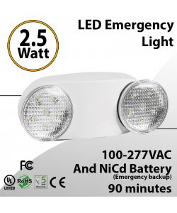 LED Emergency Light with battery backup 2.5 Watt 90 Minutes
