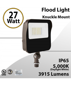 LED Flood Light 27W 3915Lm 5000K Knucle mount