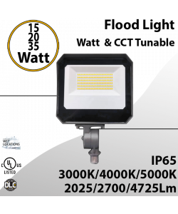 LED flood light Tunable 15W 20W 35W 30K/40K/50K Knucle Mount