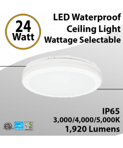 24 LED Waterproof Ceiling Light