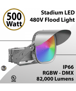 Stadium Lights Sports Lamp 500W RGBW DMX 82000Lm 200-480V IP66