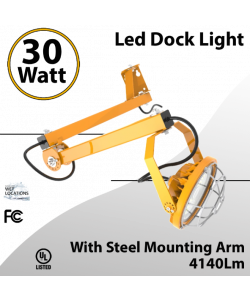 Led Dock Light With Steel Mounting Arm