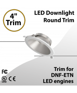 LED Downlight 4 inch Round Trim