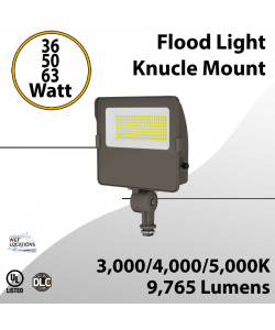 LED Flood Light Knucle Mount 36W 50W 63W 9765Lm 30K 40K 50K Photocell (LED)