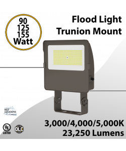 LED Flood Light Trunion 90W 125W 155W 23250Lm 30K 40K 50K Photocell (LED)