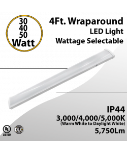 LED Linear Wraparound 4Ft 30/40/50W 3CCT adjustable, 5750lm (LED)