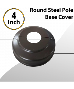 Round Light Pole 4 inch Base Cover Steel Painted