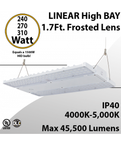 High Bay Led Light 1.7Ft. 240/270/310W 120-277VAC 45500Lm 4000-5000K