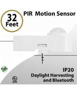 PIR Motion Sensor with Daylight Harvesting and Bluetooth