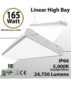 4Ft LED Linear High Bay 165W 24750 Lm 5000K