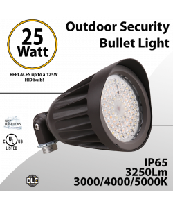 Outdoor Bullet Light 25W 3250Lm