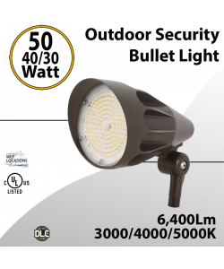 Led Outdoor Bullet Light 50/40/30W 6400Lm
