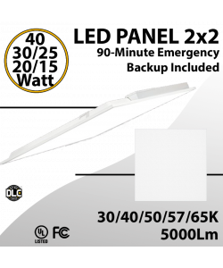 LED Panel Light 2x2 40-15W 5000Lm