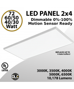 LED Panel Light 2x4 30-72W 10178Lm