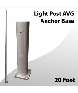Light Post 20Ft AVG Anchor Base Aluminum Tapered Dark Aluminum