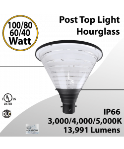 Top Post Light Hourglass 100/80/60/40W 