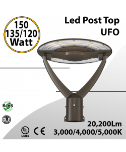 Led Post Top UFO 100/80/60 Watt Tunable 3/4/5K Tunable 13500Lm