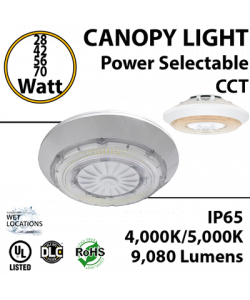 Round LED Canopy Light 4000K/5000K CCT Tunable 28W to 65W 