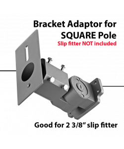Bracket adapter for square pole to slip fitter