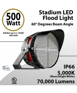 Stadium Lights Round 500W 70000Lm Beam Angle 60° IP66 UL
