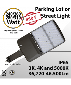 Street Light 480v 240 to 310W up to 46500 Lm 3000K 4000K 5000K