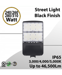 Street Light Black Finish 240 to 310W