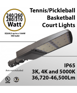 Court Lights 240/260/280/310W up to 46500Lm 3CCT 3000K 4000K 5000K