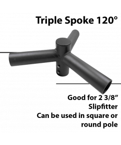 triple spoke bracket horizontal 12­0°