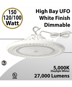UFO LED Light 150/120/100W White Dimmable