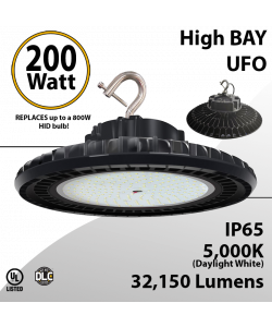 UFO LED Light High Bay 32150 Lumen 5000K UL & DLC