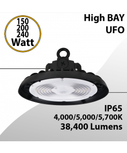High Bay LED Lights 150-240W UFO W/Optional Plug-Play