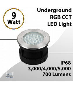 Premium 6" 9W RGB+CCT Underground Light - High Brightness 700LM, IP68