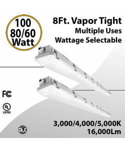 LED Vapor Tight Fixture 100W 80W 60W Plastic
