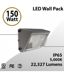 150W LED Wall Pack 22,327 Lumens 5000K