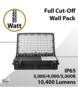 LED Wall Pack Light with Photocell, 60W/80W/100W, 3000/4000K/5000K