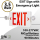 EXIT sign with Emergency Light Combo 90 minute discharge 3.5W with Battery
