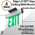 Green Exit Sign Edge-lit Battery Backup Double Face